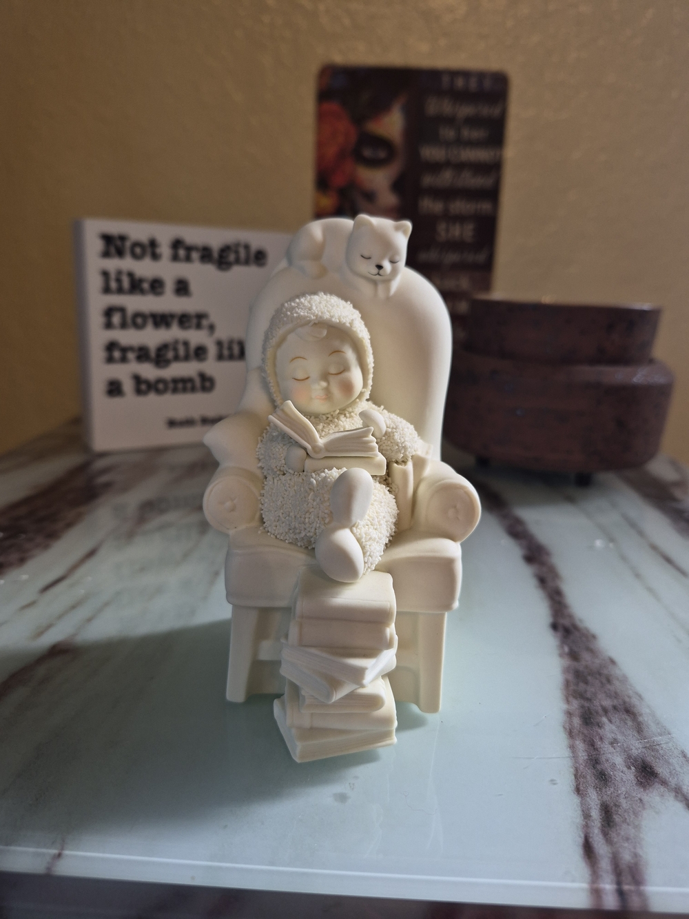 Snowbabies "So Many Books So Little Time" Figurine